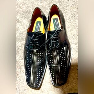 Men’s Adventura Made/Spain Leather High Craftsmanship Black Dress Shoes Size 15